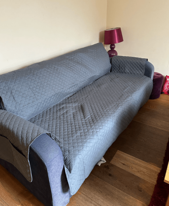 Comfortable dog-friendly sofa throw to protect furniture and keep pets cosy