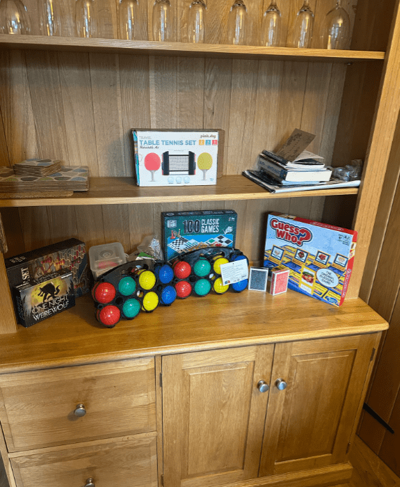 Board games and toys for children and families - fun indoor entertainment in family-friendly accommodation near Hay-on-Wye